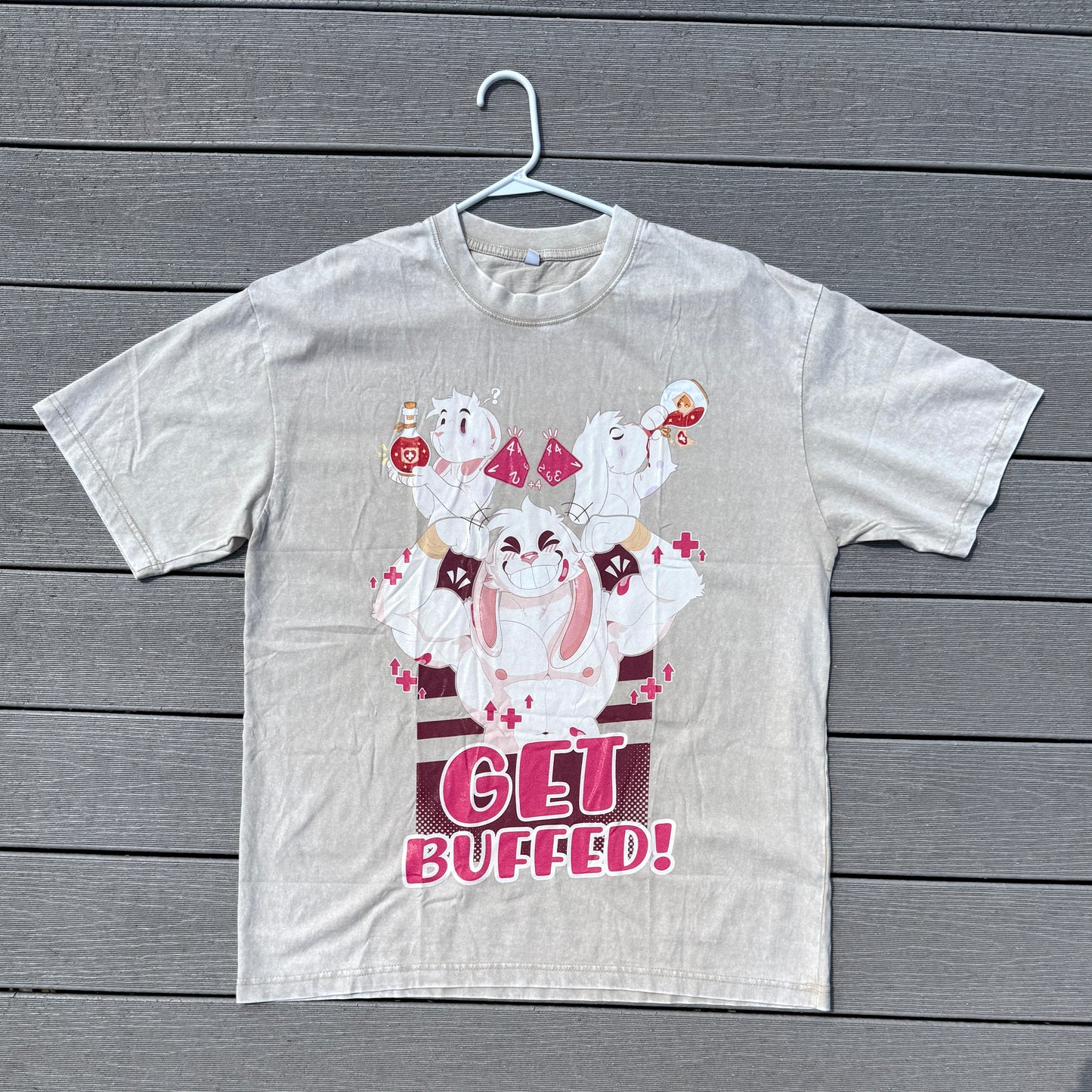 Get Buffed Bunny Oversized Tee/Muscle Tank