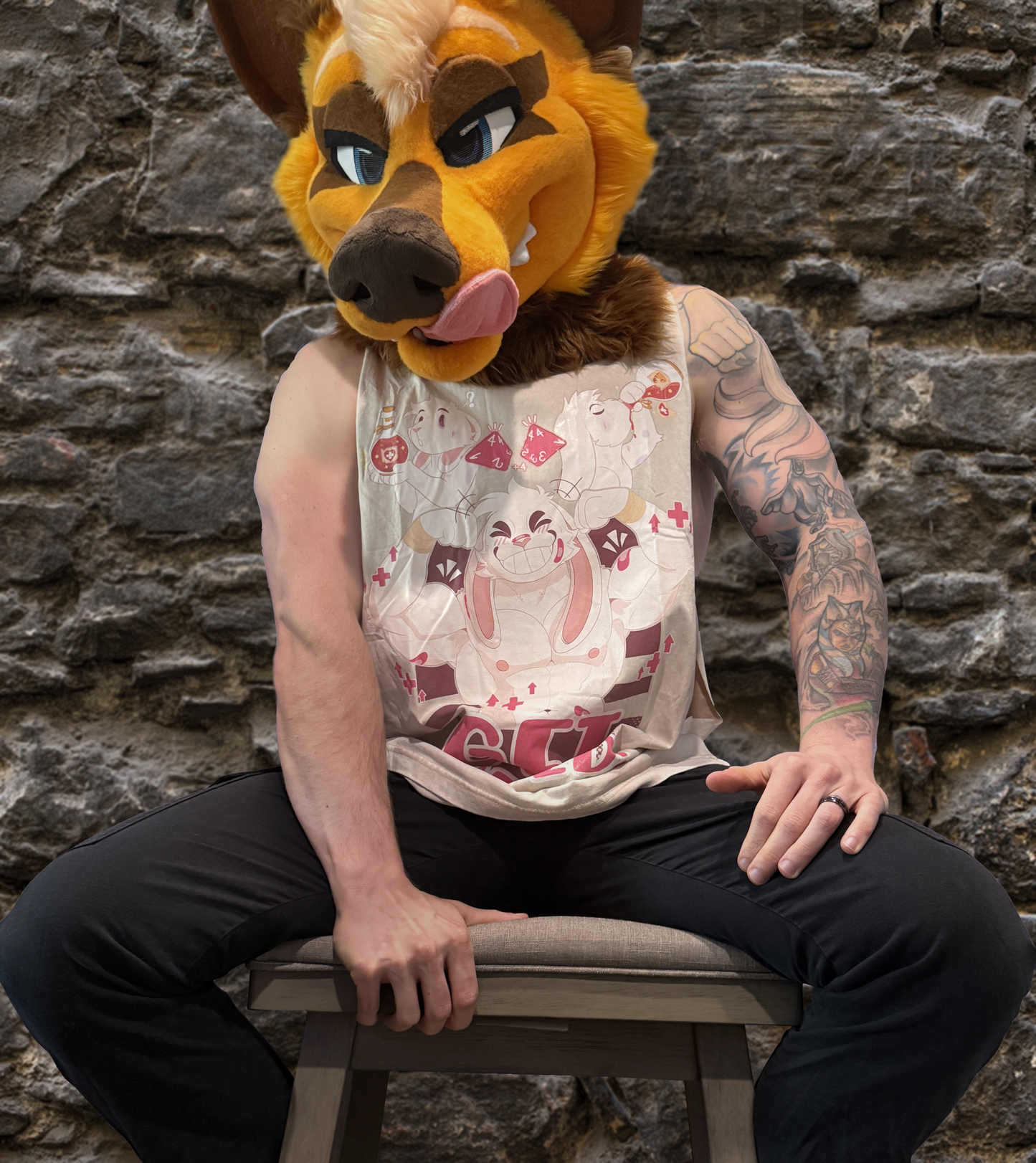 Get Buffed Bunny Oversized Tee/Muscle Tank
