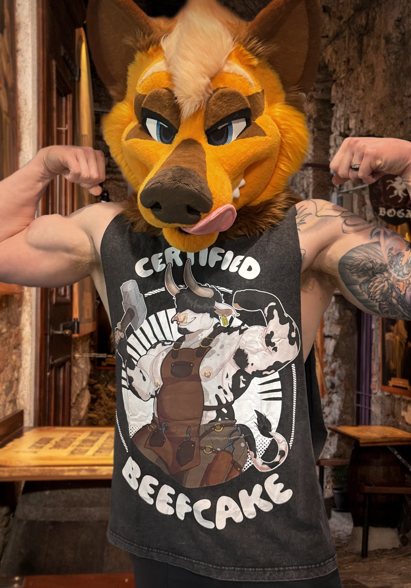 Beefcake Oversized Tee/Muscle Tank